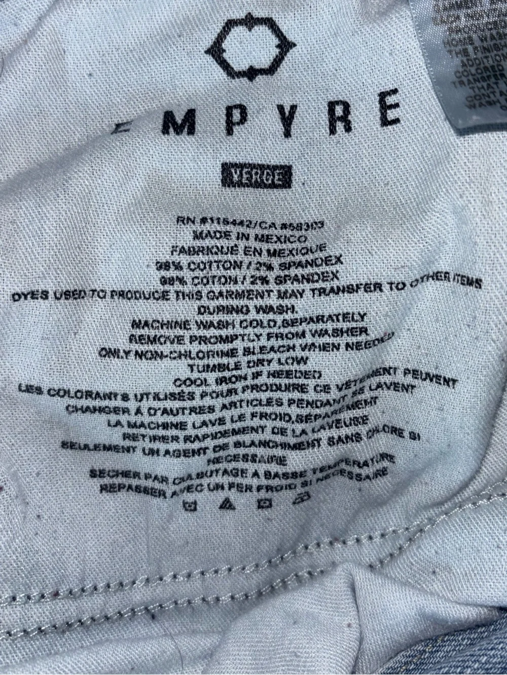Empyre Verge Distressed Skinny Jeans Size 34